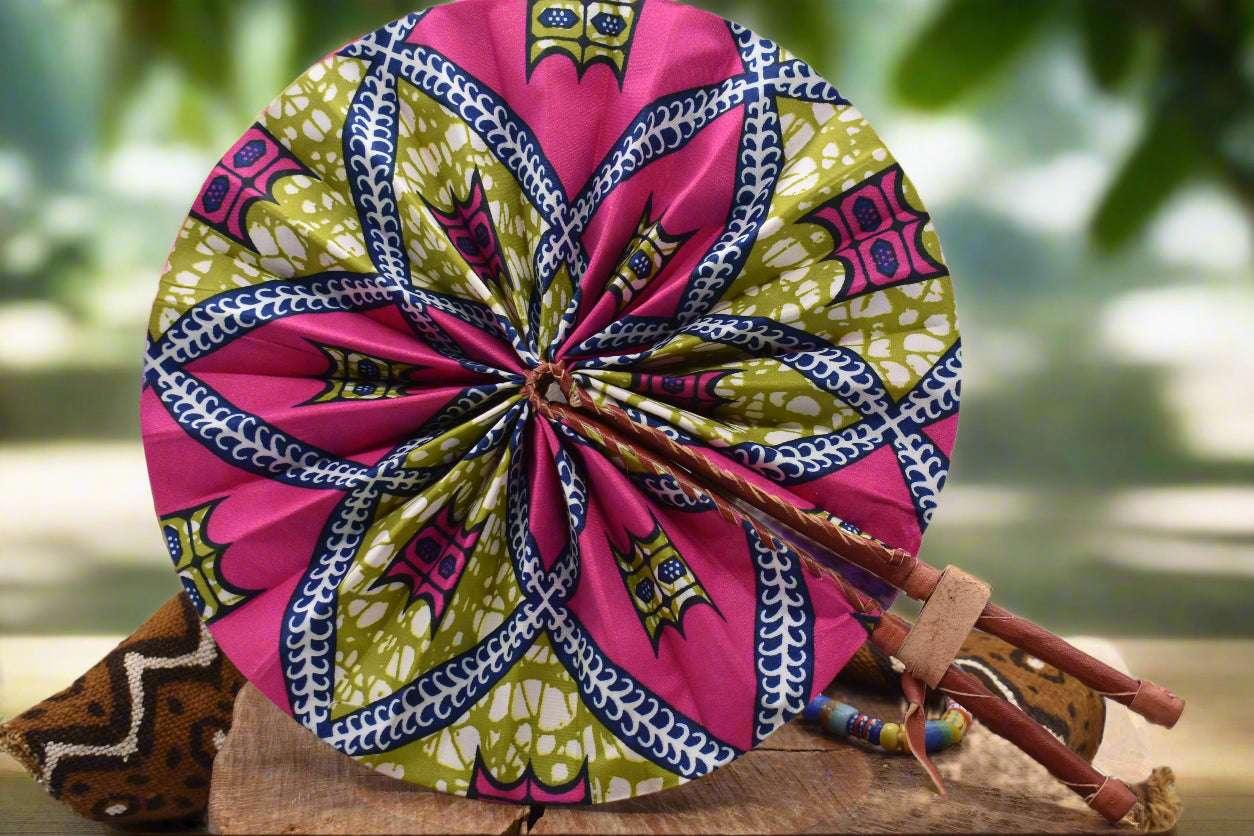Ankara Print Hand Fans – Made in Ghana Bold. Beautiful. Functional - ONYX MODE