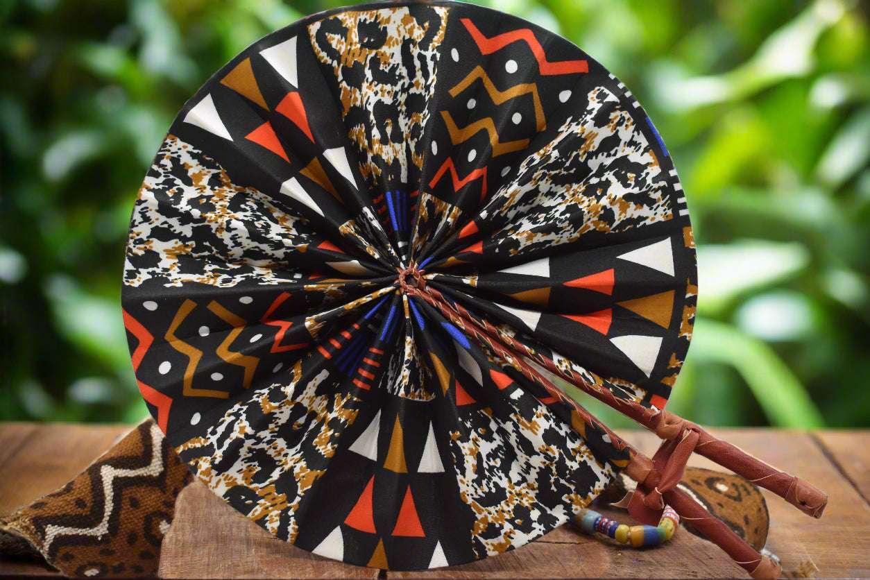 Ankara Print Hand Fans – Made in Ghana Bold. Beautiful. Functional - ONYX MODE