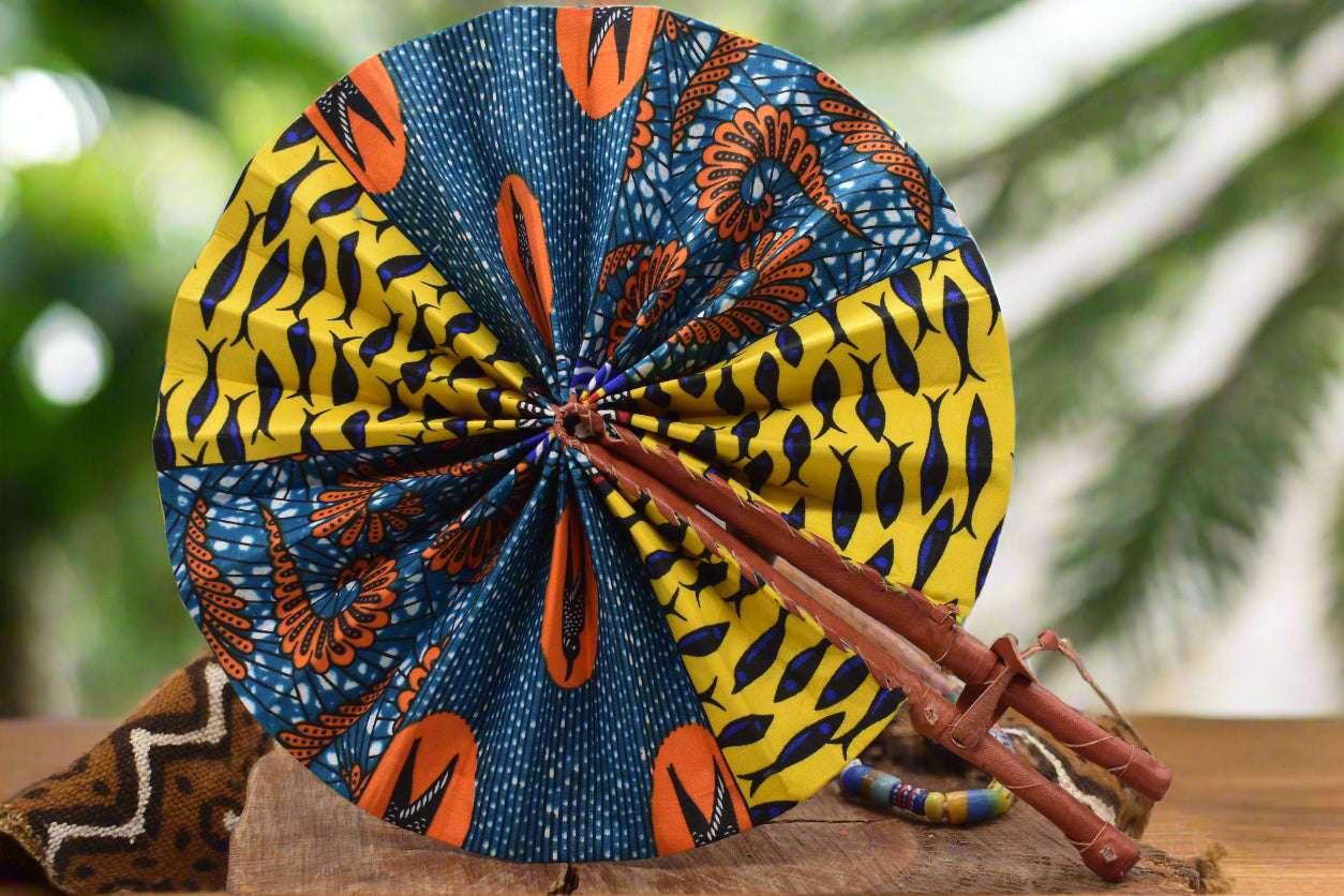 Ankara Print Hand Fans – Made in Ghana Bold. Beautiful. Functional - ONYX MODE