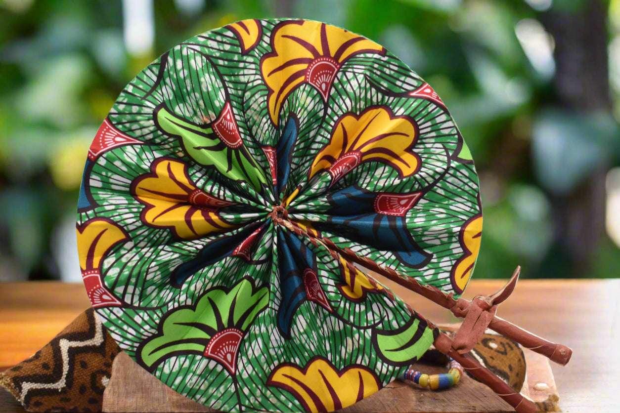 Ankara Print Hand Fans – Made in Ghana Bold. Beautiful. Functional - ONYX MODE