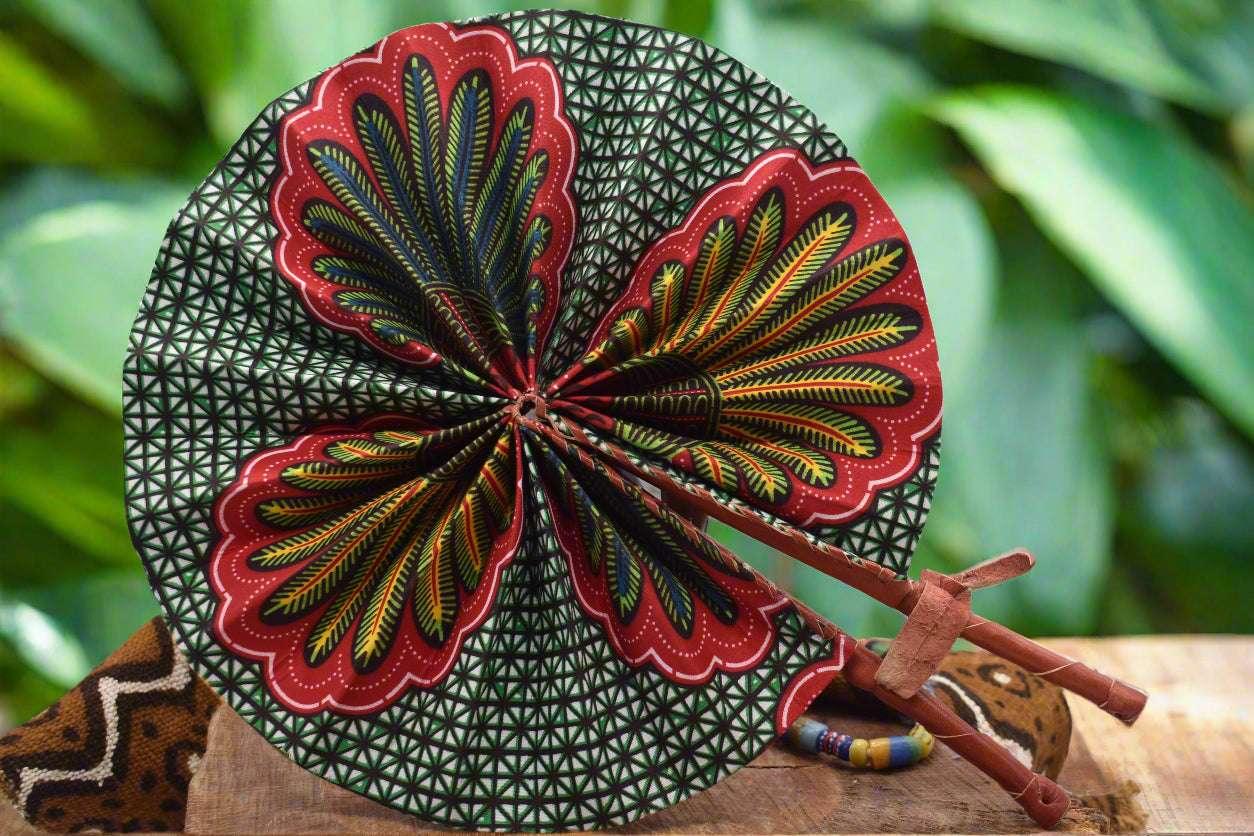 Ankara Print Hand Fans – Made in Ghana Bold. Beautiful. Functional - ONYX MODE
