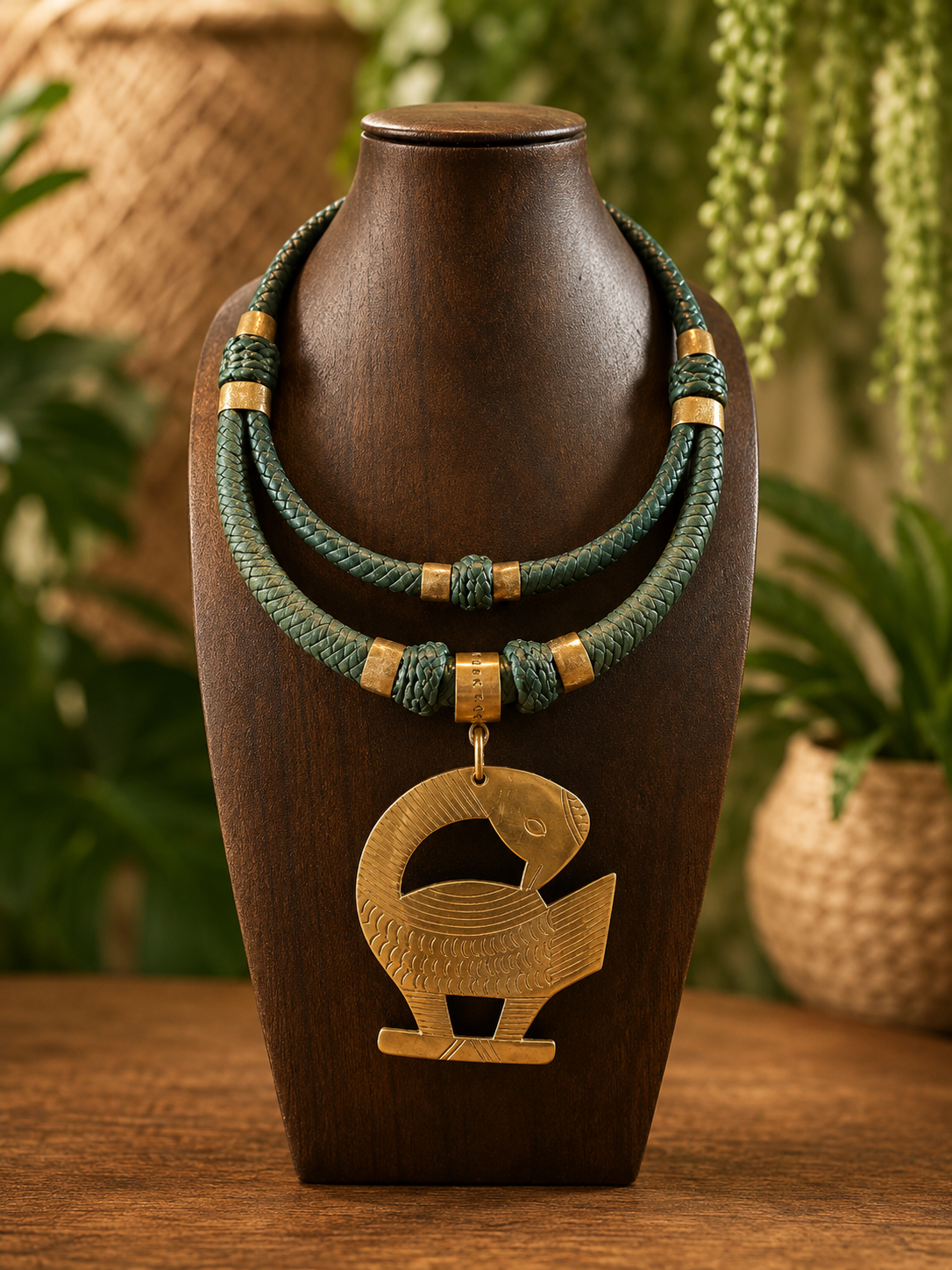 Leather Pendant Necklace