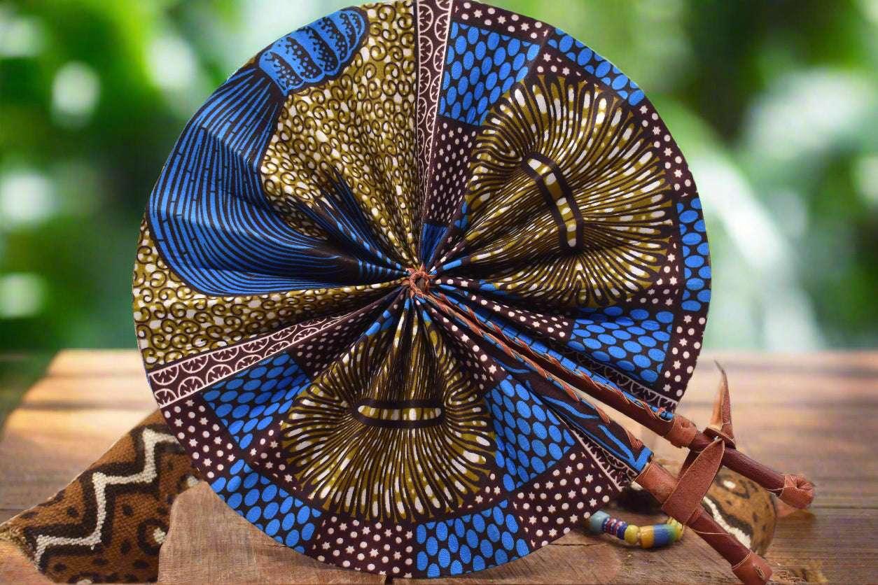 Ankara Print Hand Fans – Made in Ghana Bold. Beautiful. Functional - ONYX MODE