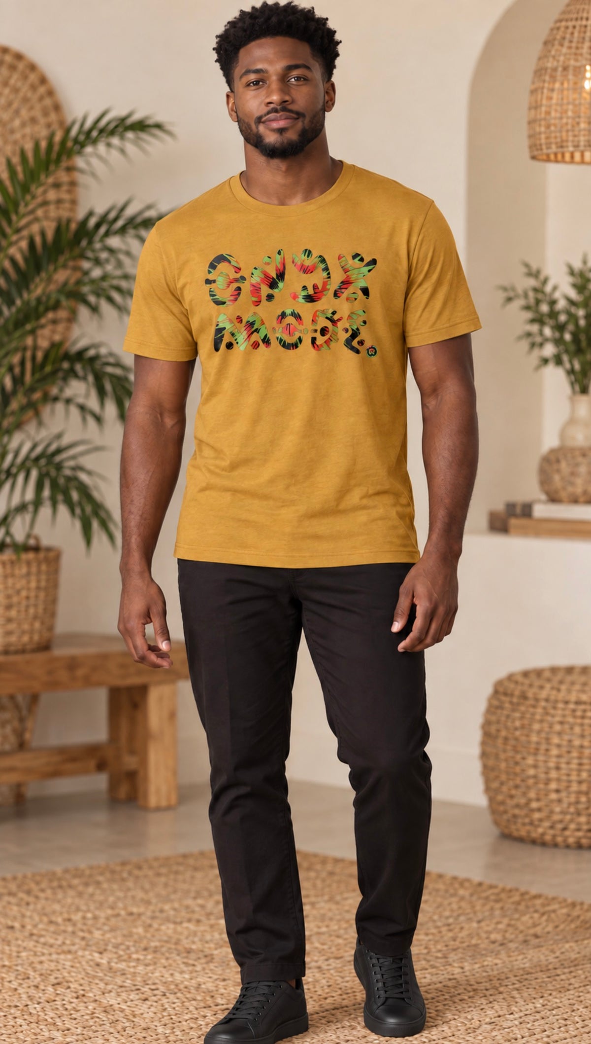 ONYX MODE Graphic T-Shirt – Heather Mustard