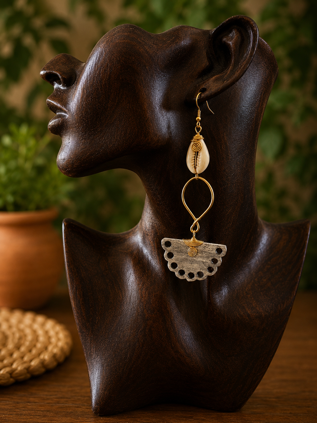Cowrie Natural Shell Earrings