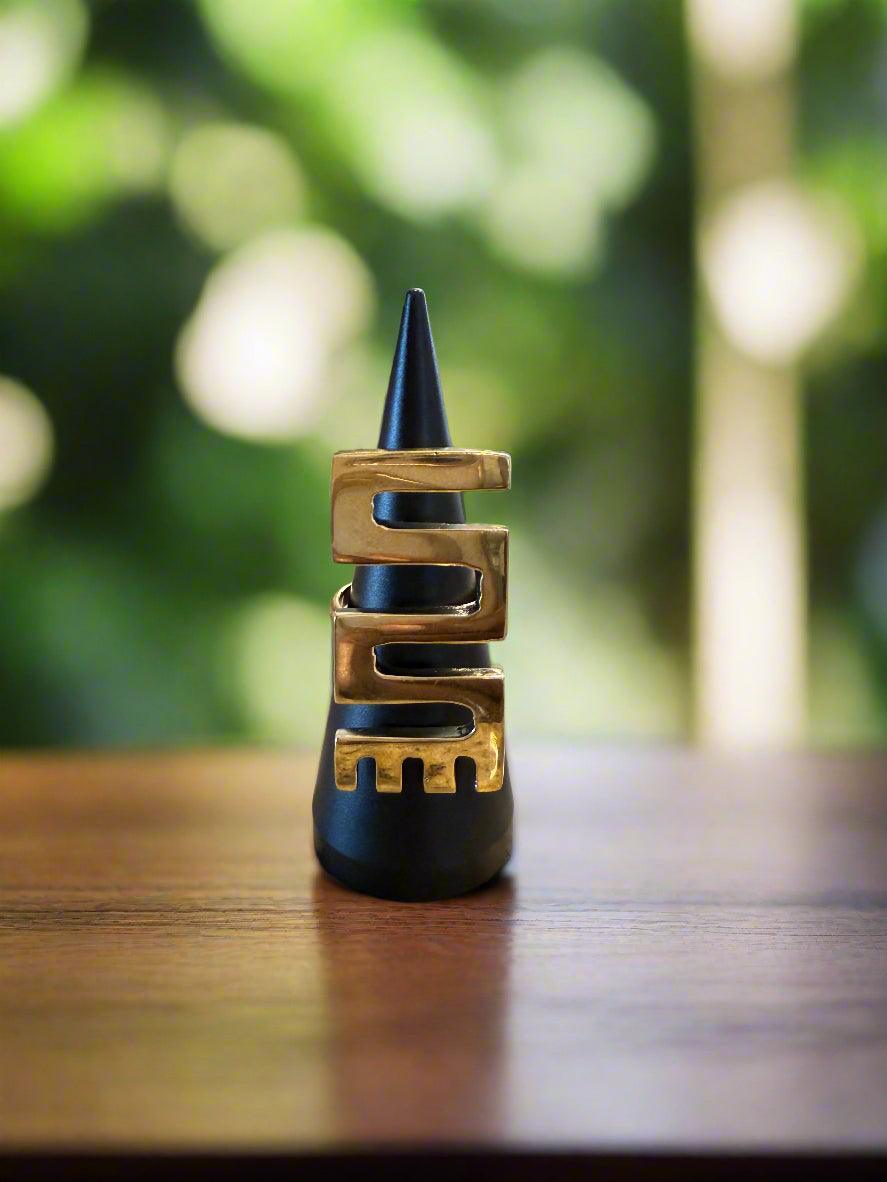Adinkra Legacy Rings – Adjustable Brass Symbols of African Wisdom - ONYX MODE