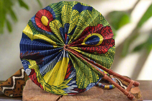 Ankara Print Hand Fans – Made in Ghana Bold. Beautiful. Functional - ONYX MODE
