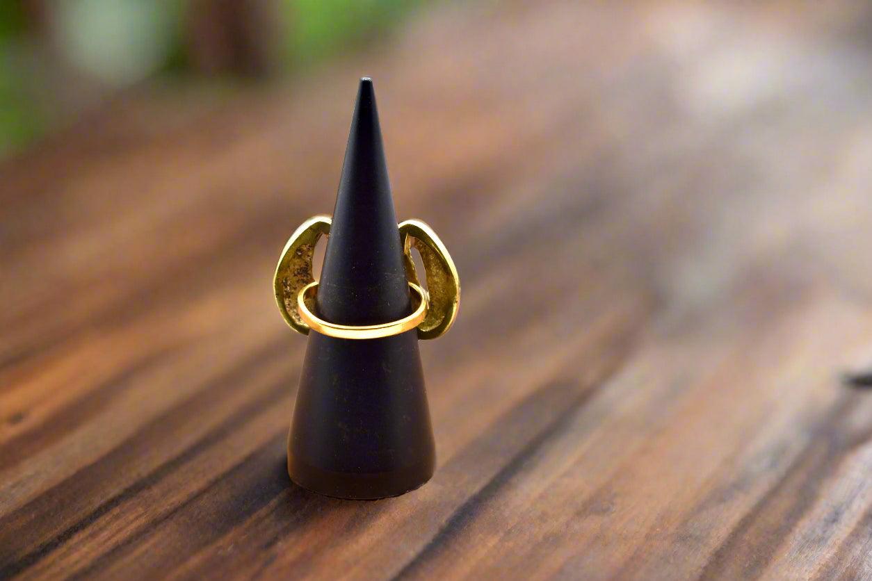 African Cowrie Shell Brass Rings - Ocean Elegance (2 Styles) - ONYX MODE