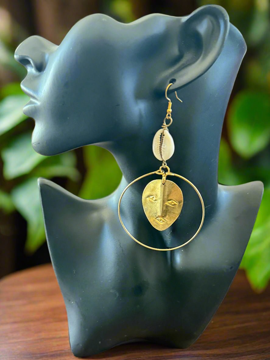Cowrie Shell Earrings – Handmade African Jewelry - ONYX MODE