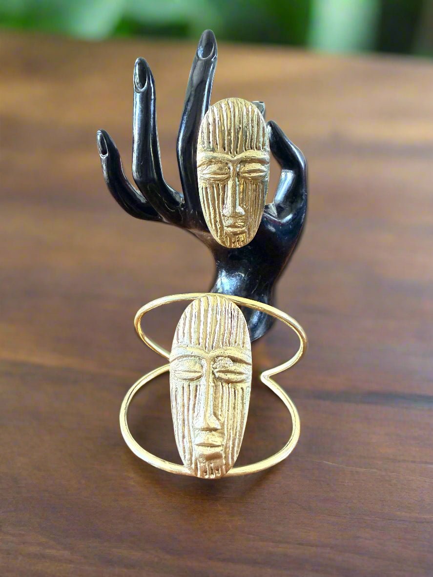 Cultural Echoes – Handcrafted Brass Bracelet & Ring Sets - ONYX MODE