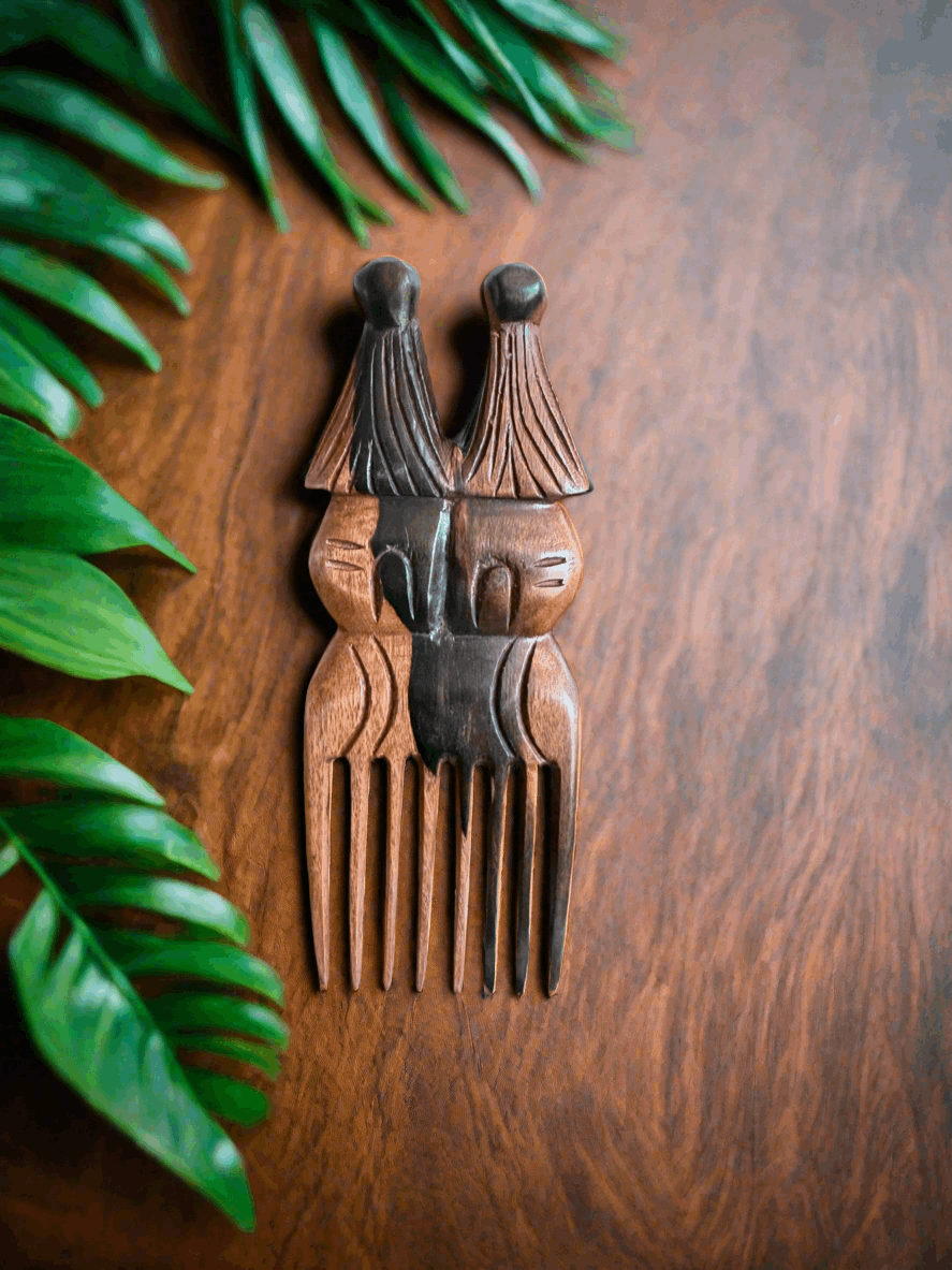 Ebony Wood Afro Comb Collection – Handcrafted in Ghana - ONYX MODE