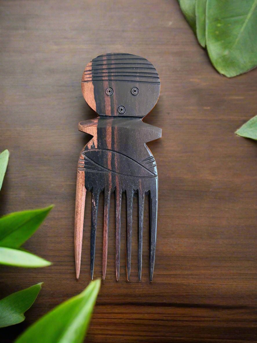 Ebony Wood Afro Comb Collection – Handcrafted in Ghana - ONYX MODE