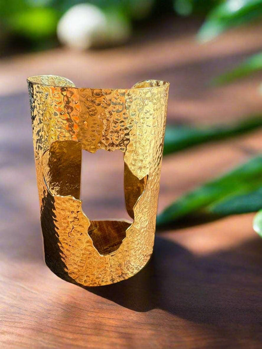 Bold Handcrafted Brass Cuffs - Adjustable and Stylish - ONYX MODE