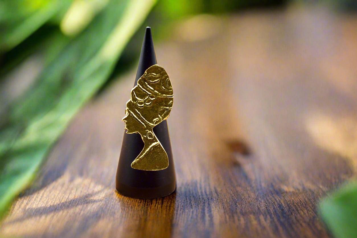 Mama Africa Adjustable Brass Ring – Ancestral Roots (2 Styles) - ONYX MODE