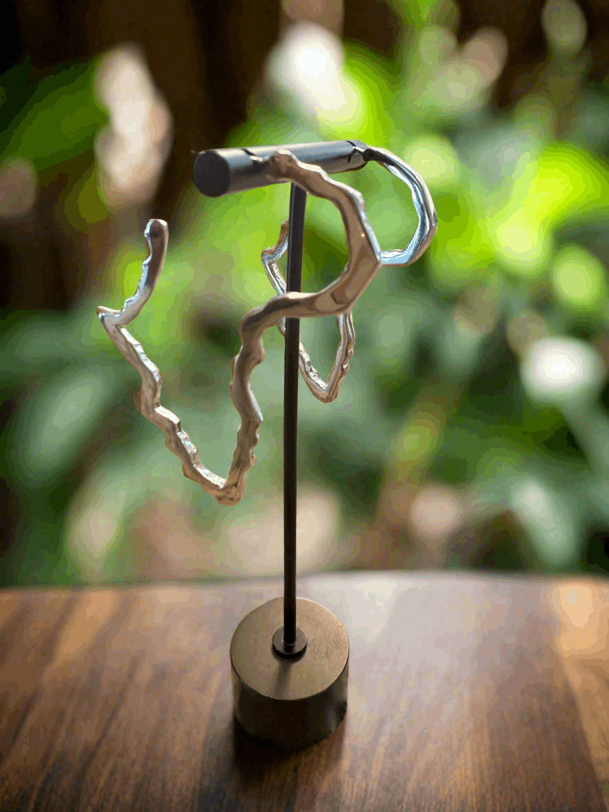 Motherland Hoops | African Map Hoop Earrings - Brass or Silver Casting - ONYX MODE