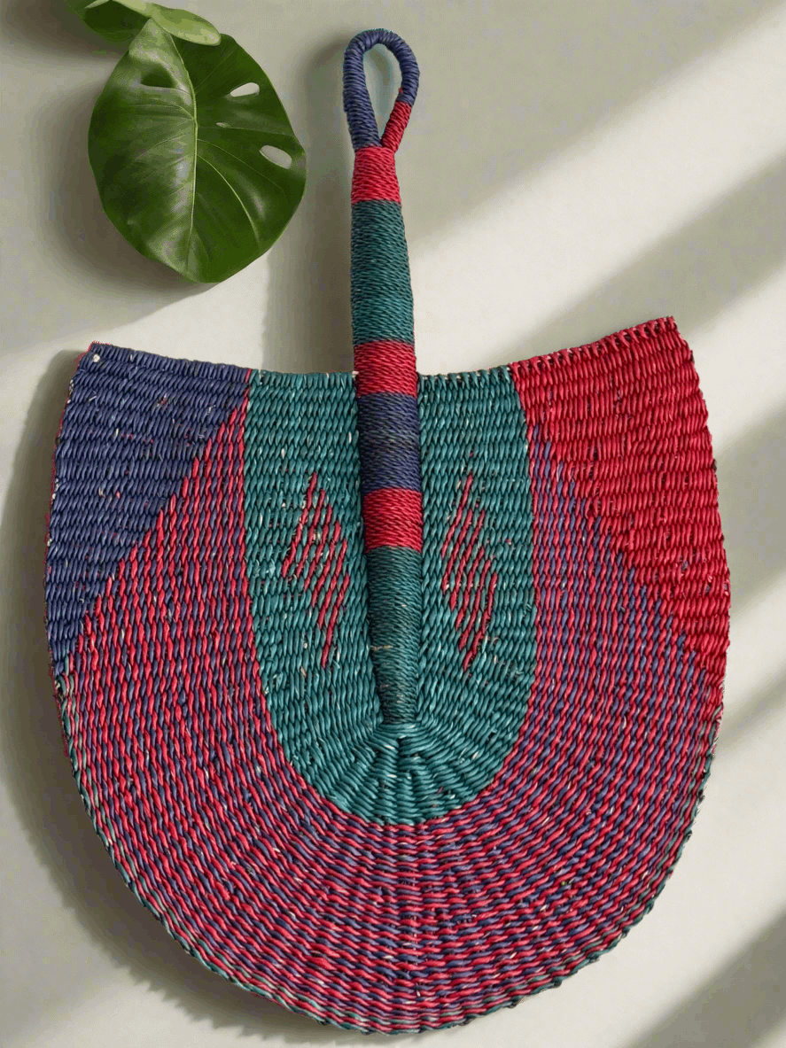 Royal Breeze – Handwoven Bolga Fans from Ghana - ONYX MODE