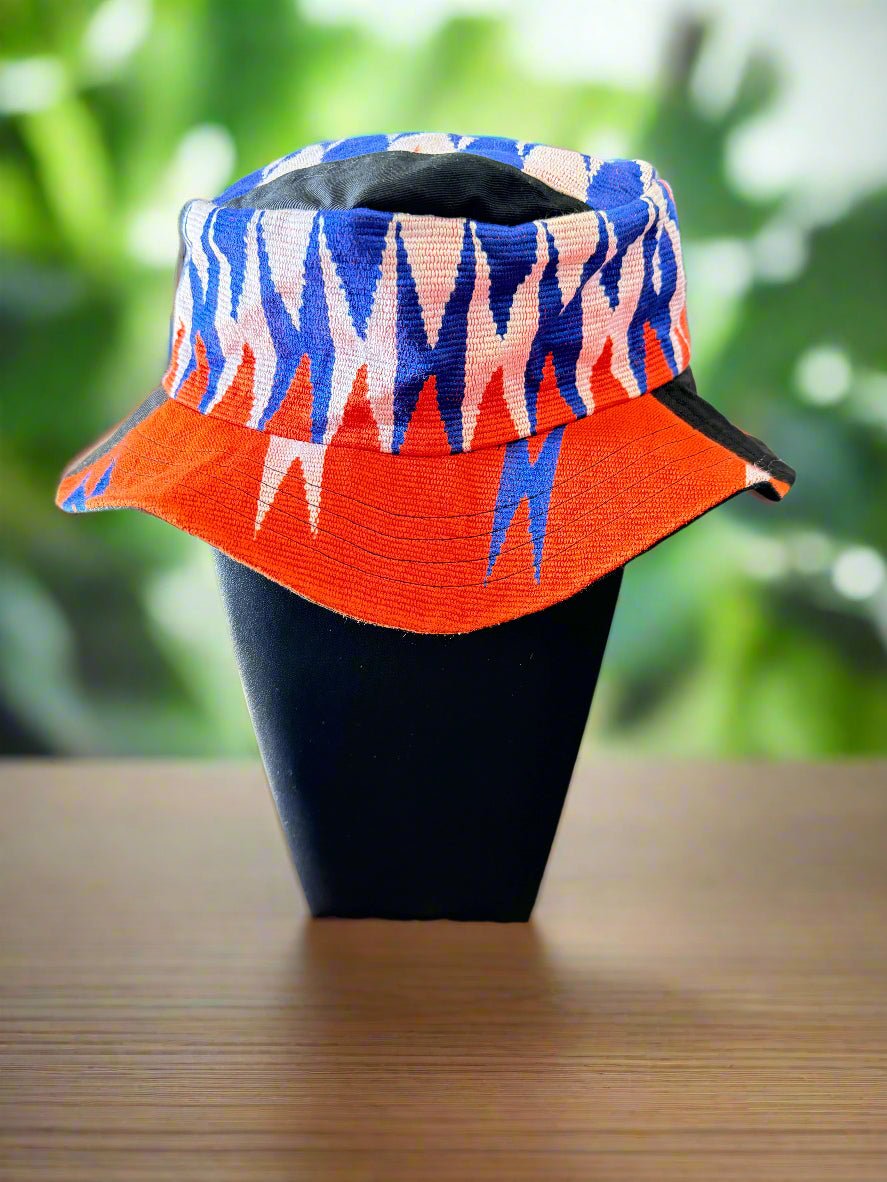Traditional Kente Woven Bucket Hat - Made in Ghana - ONYX MODE