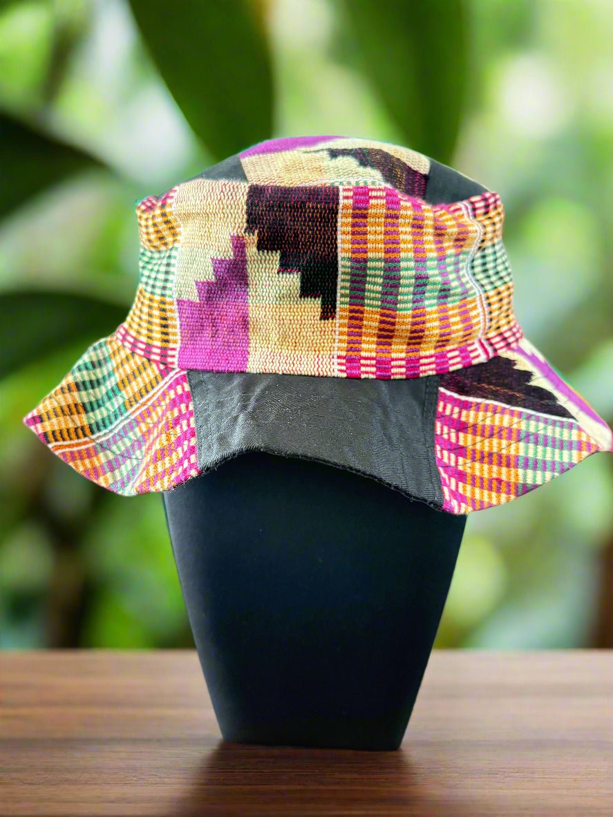 Traditional Kente Woven Bucket Hat - Made in Ghana - ONYX MODE