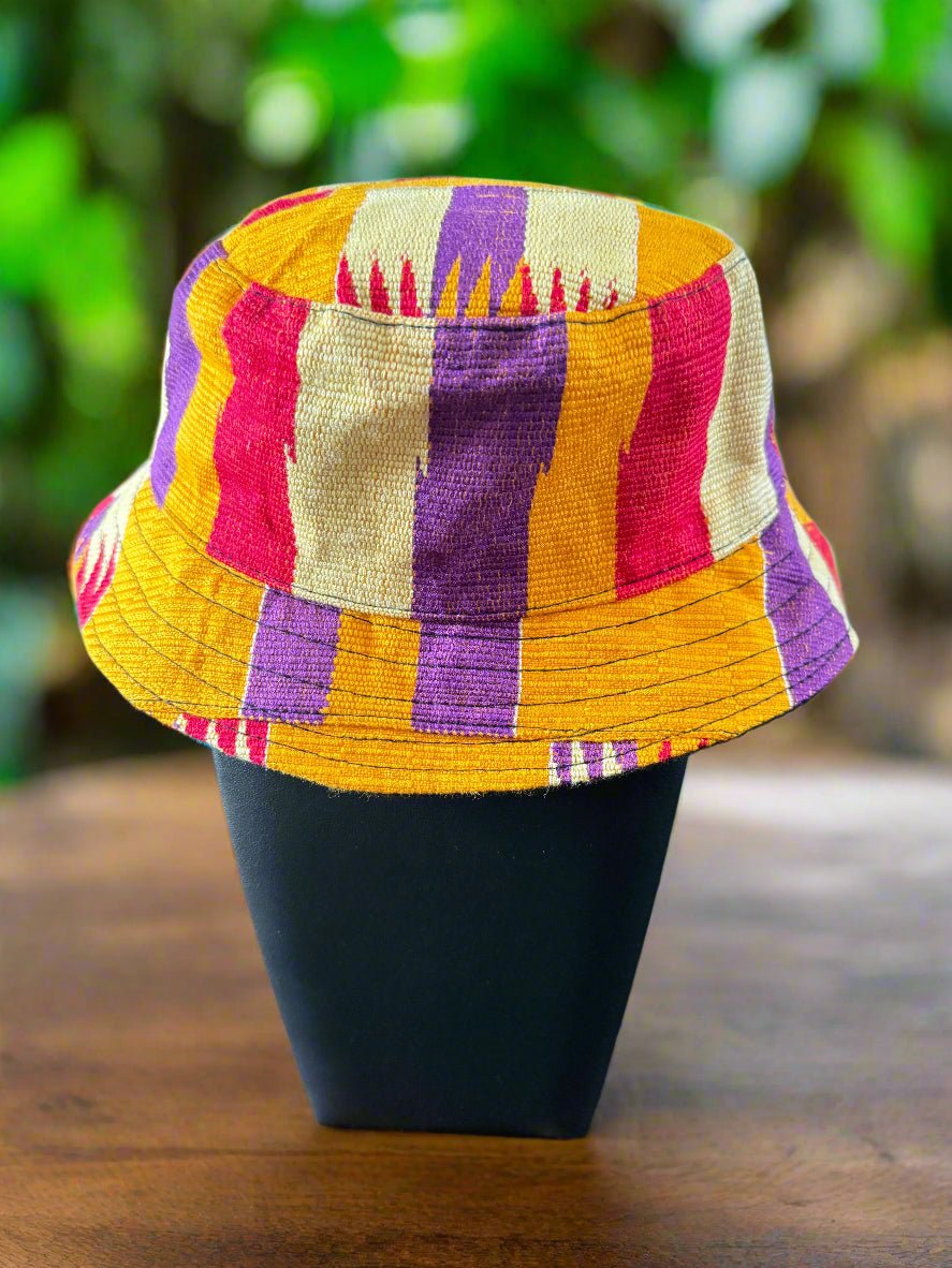 Traditional Kente Woven Bucket Hat - Made in Ghana - ONYX MODE