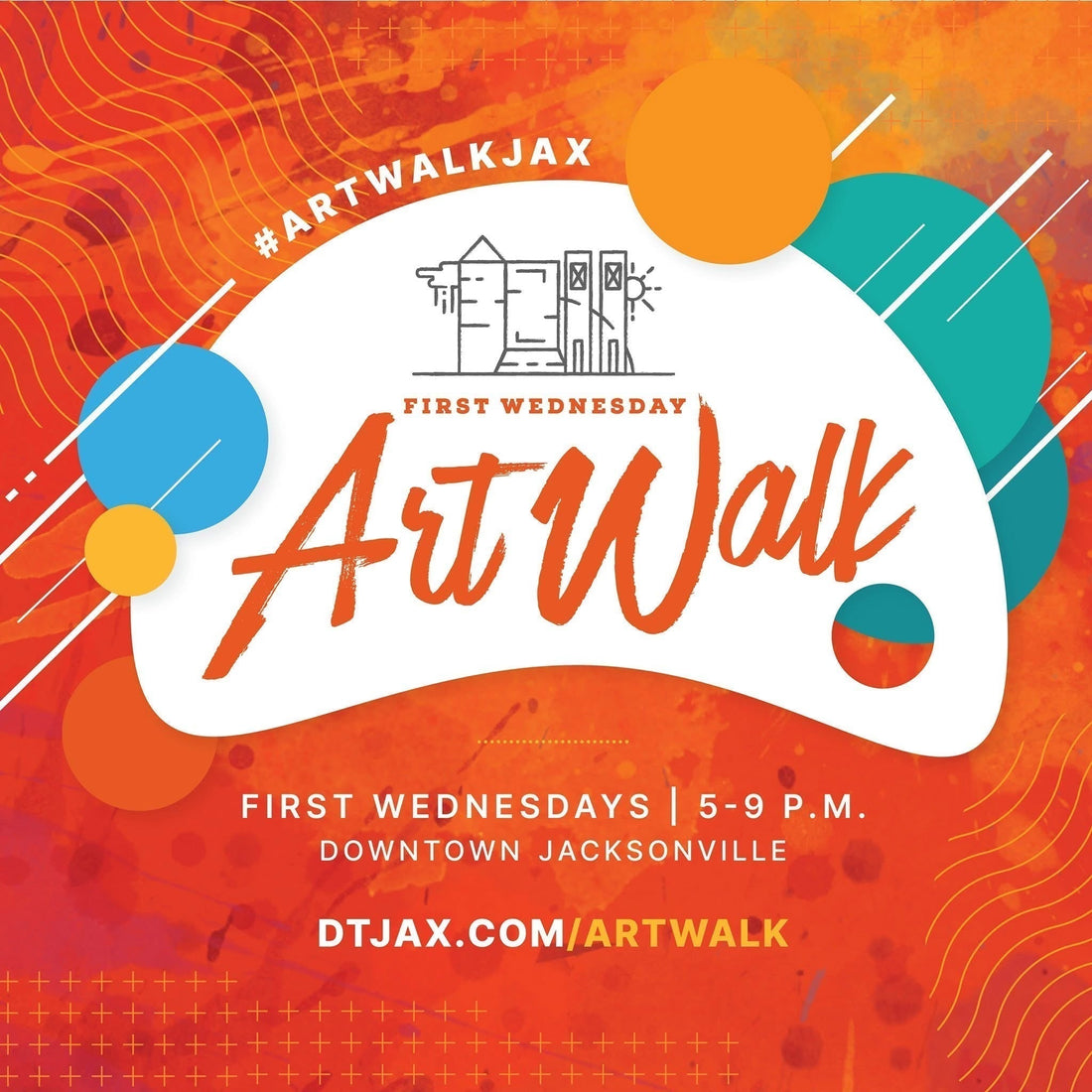  First Wednesday Art Walk in Downtown Jacksonville, Florida Event Flyer 