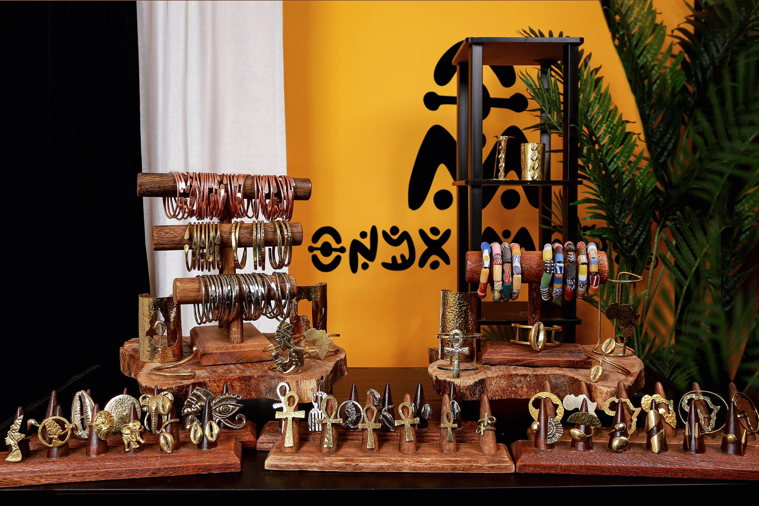 Sacred Metals | Brass Jewelry Displayed- ONYX MODE 