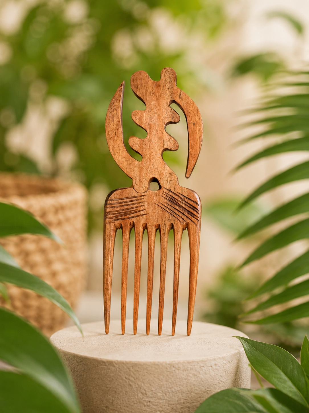 Ebony Wood Afro Comb