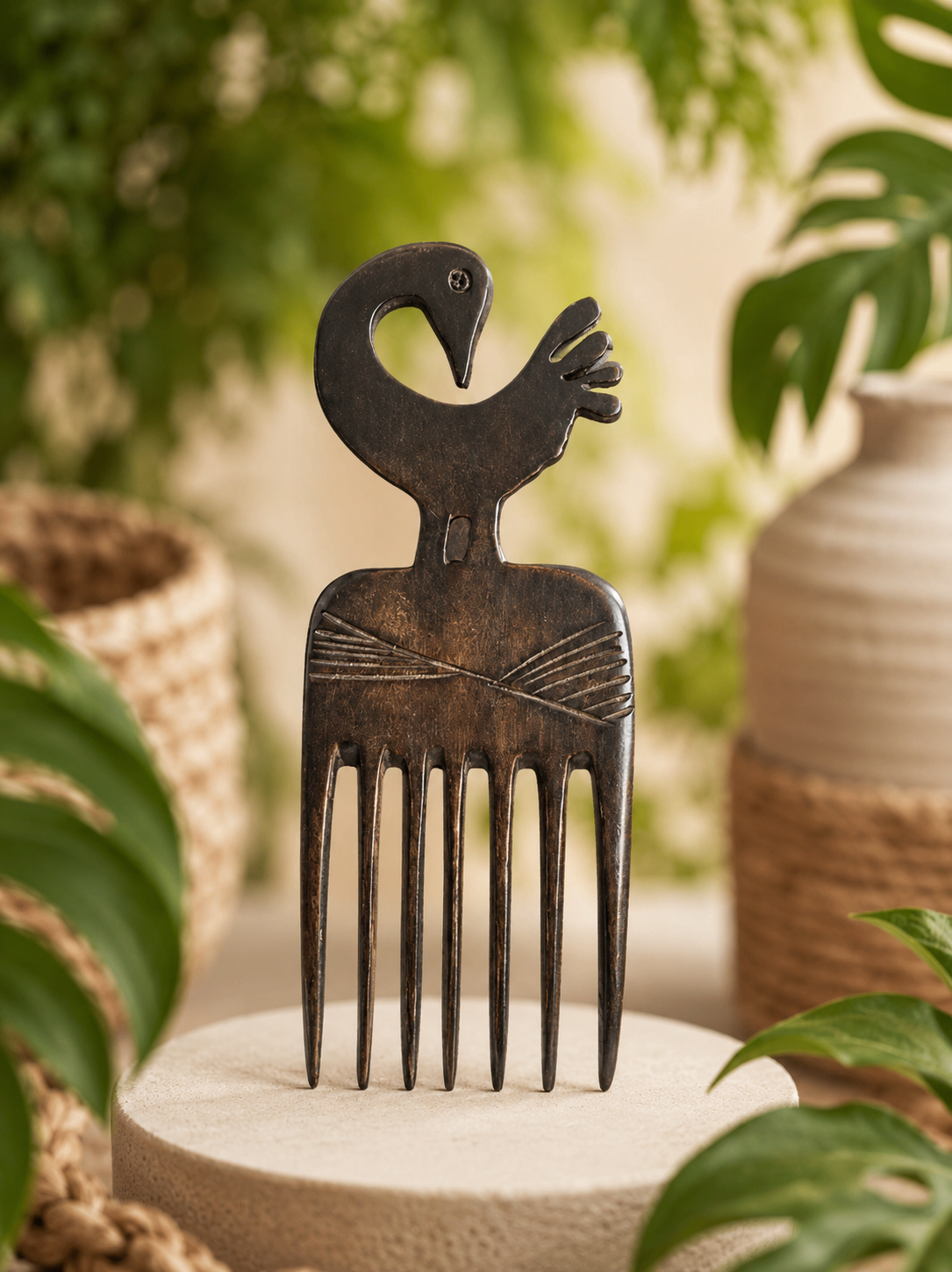 Ebony Wood Afro Comb