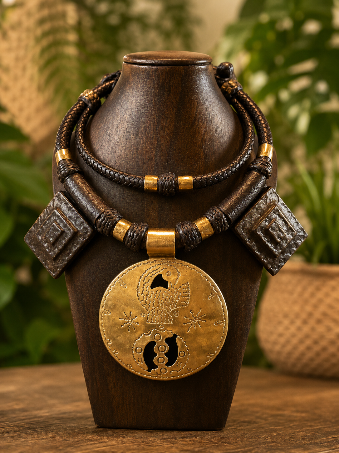 Leather Pendant Necklace