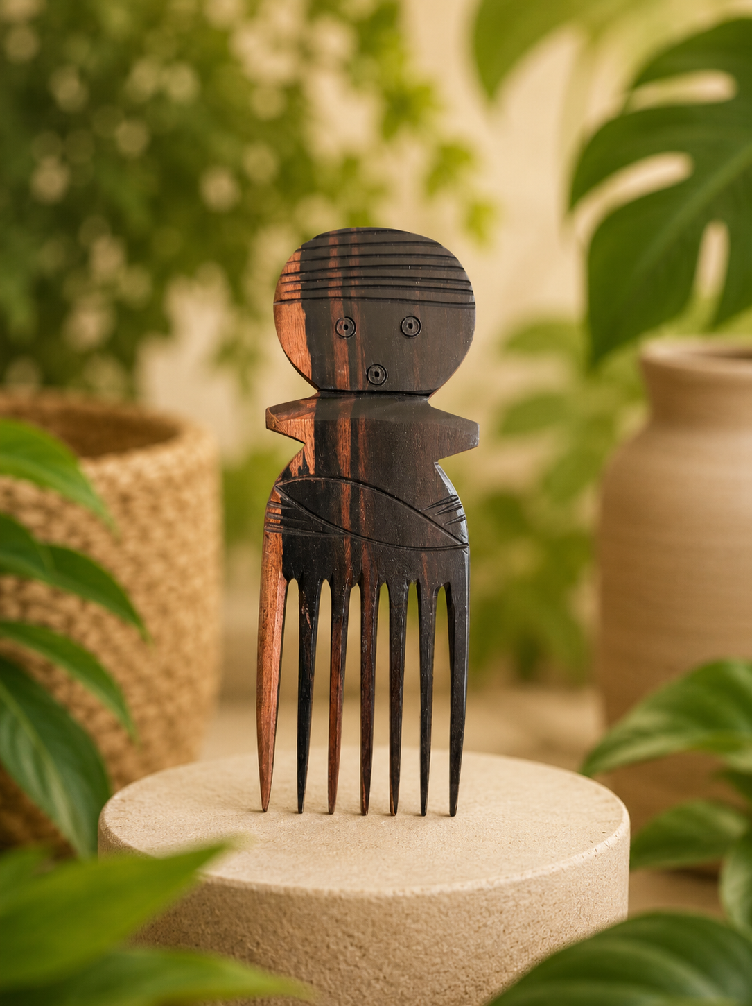 Ebony Wood Afro Comb