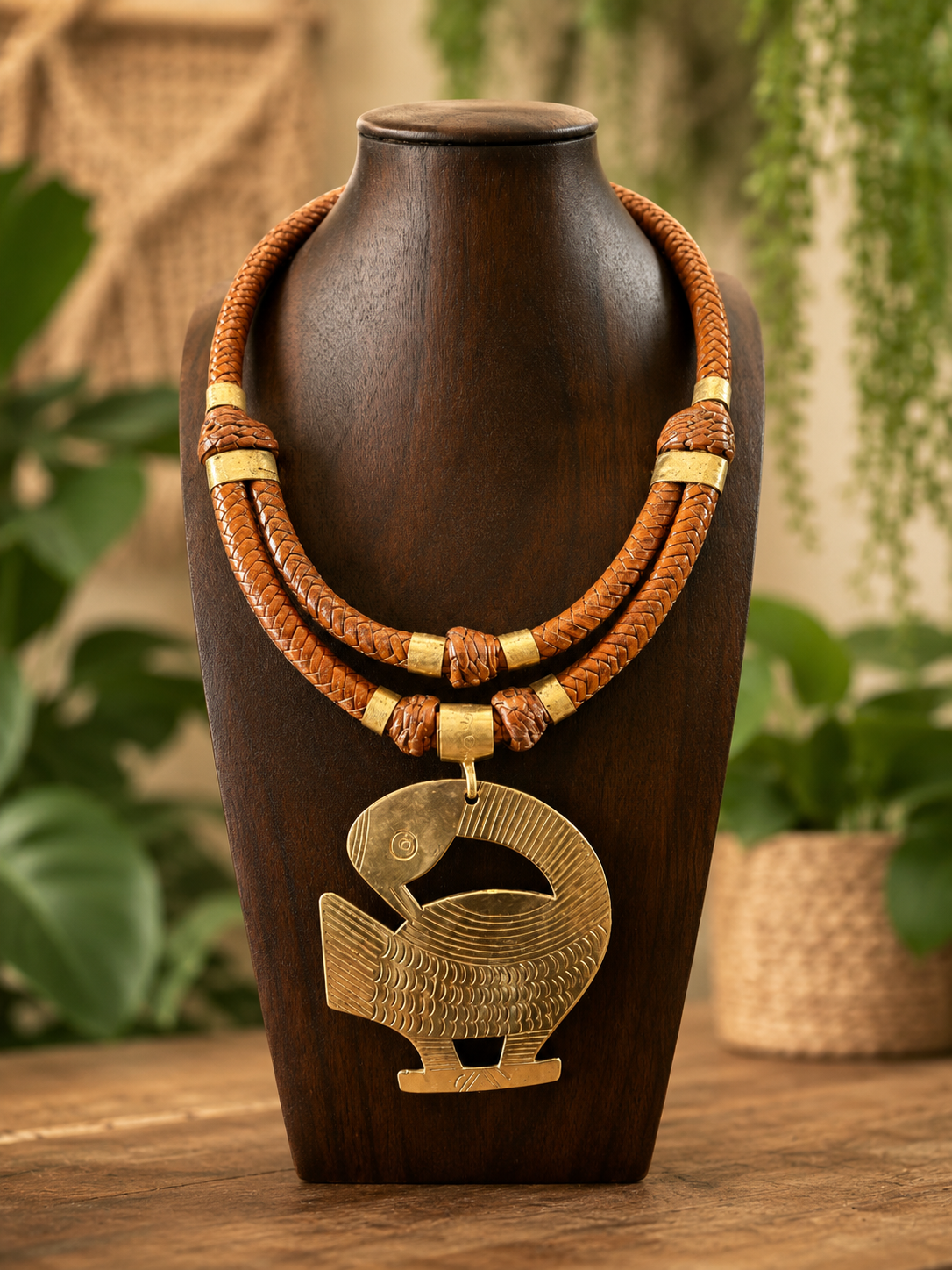 Leather Pendant Necklace
