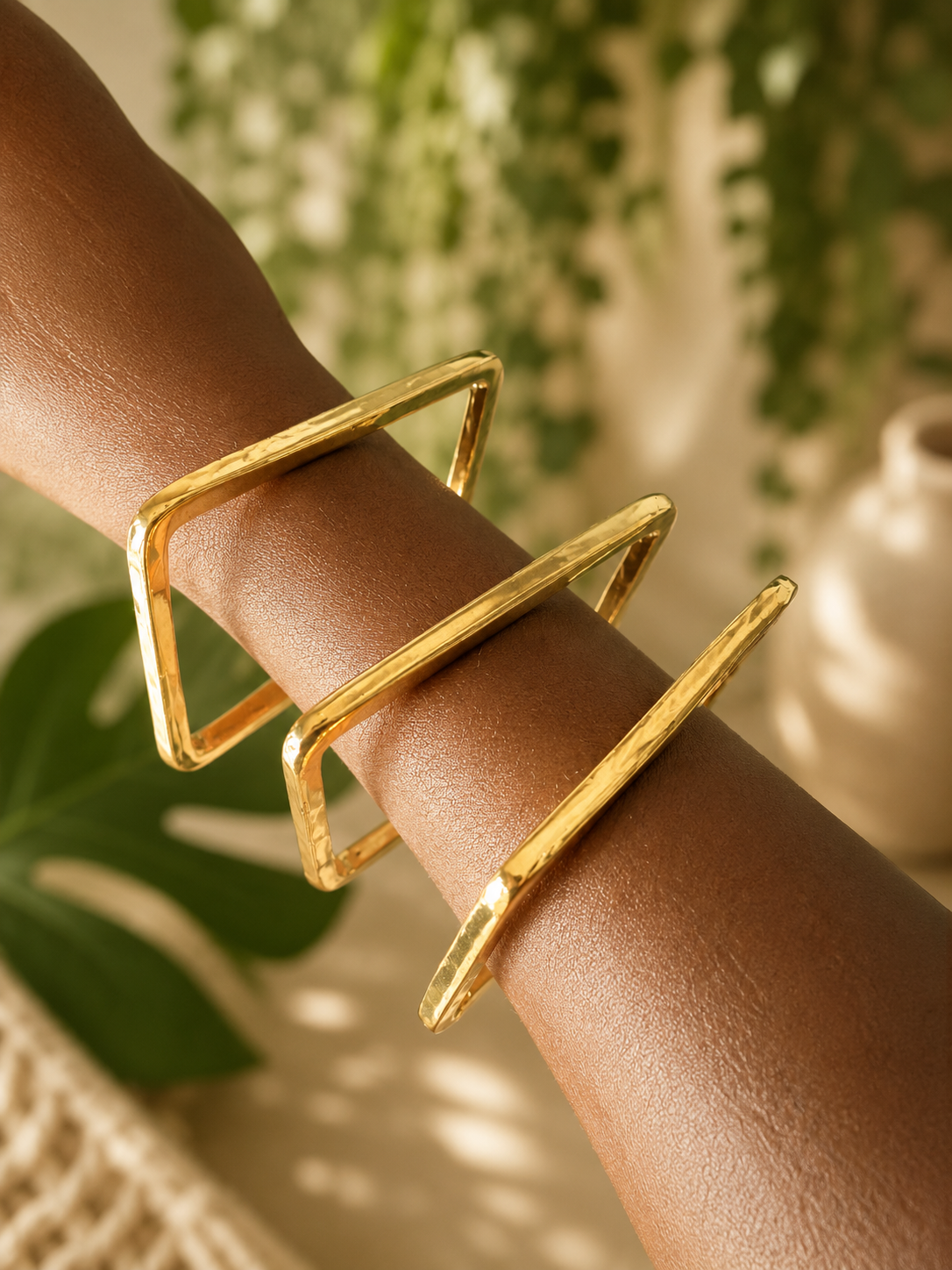 Square Brass Bracelet