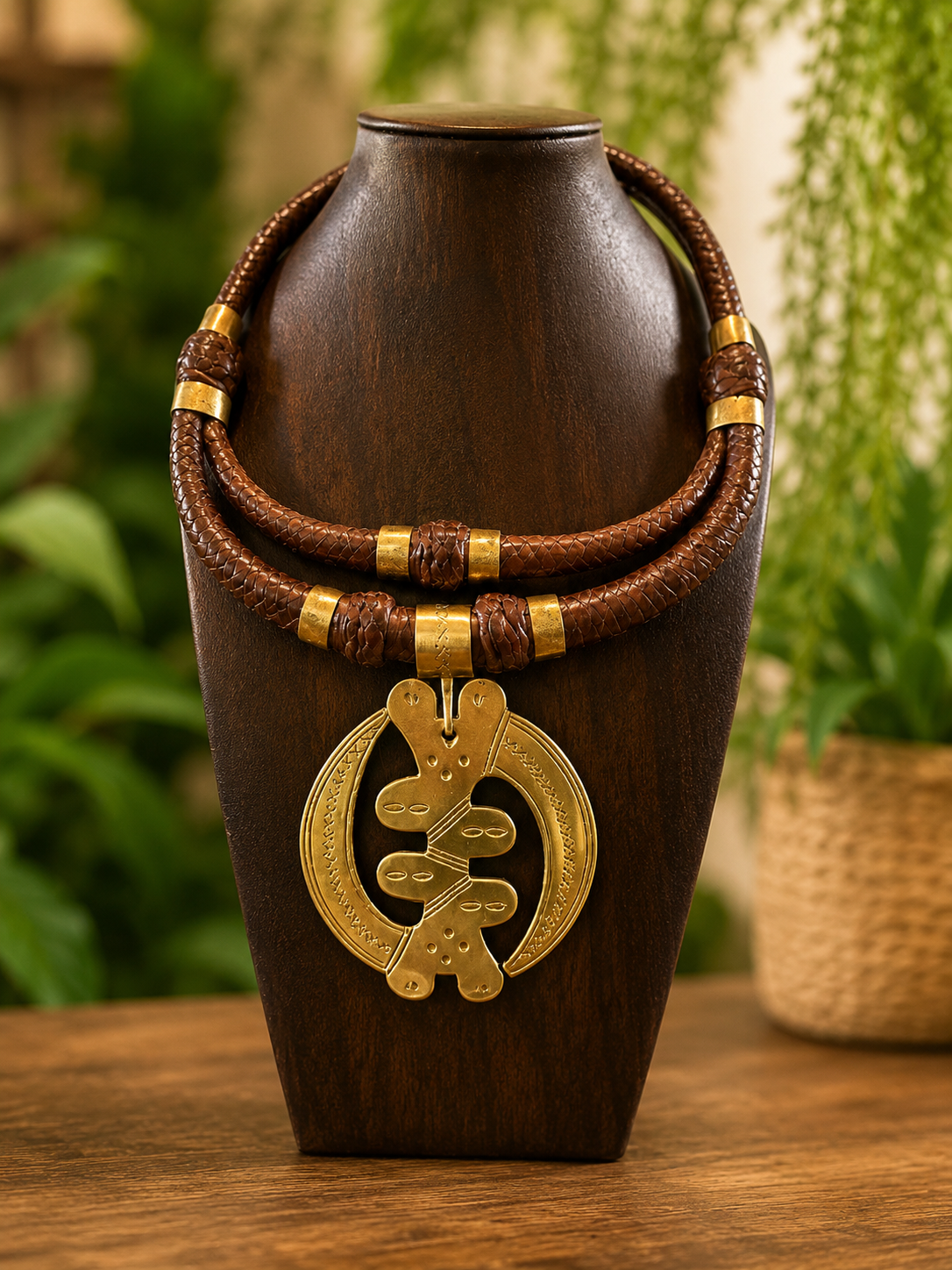 Leather Pendant Necklace