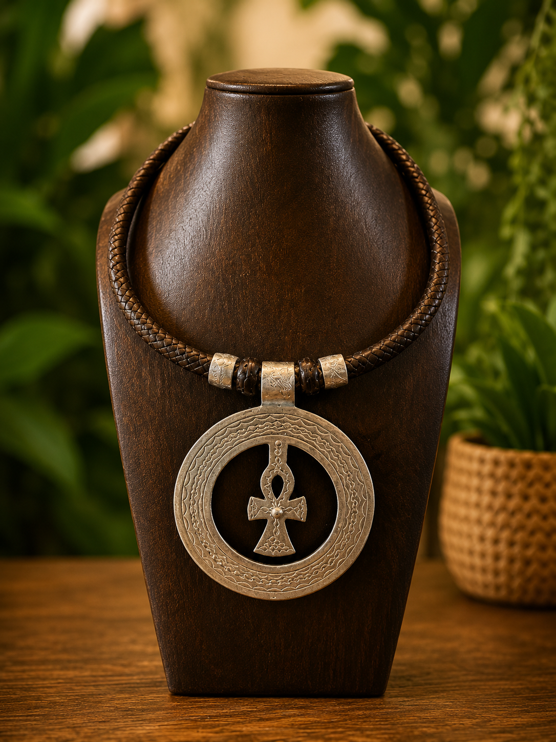 Leather Pendant Necklace