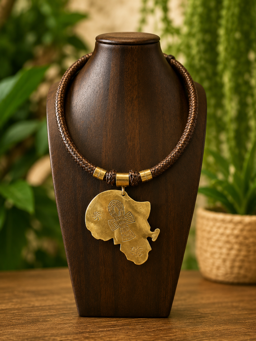 Leather Pendant Necklace