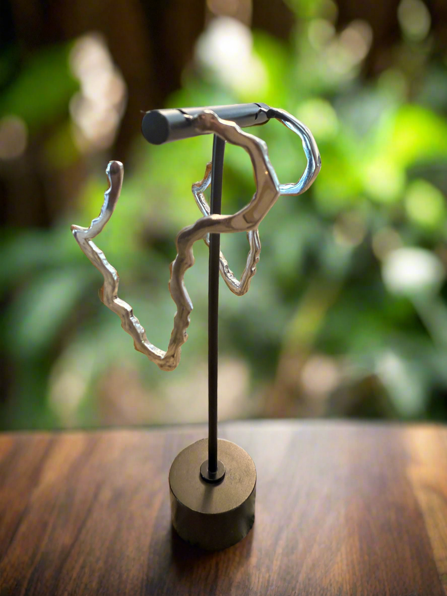 Motherland Hoops – Brass Earrings in Shape of Africa
