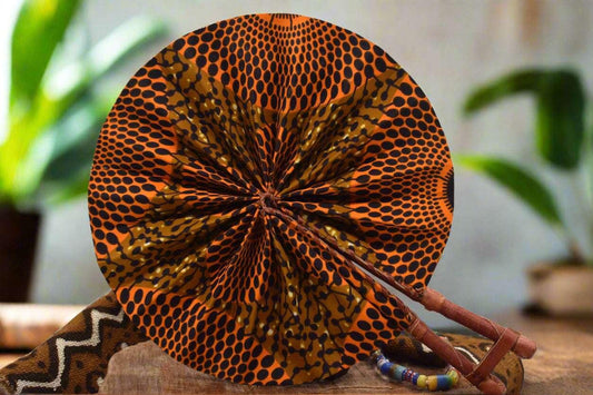 Ankara Print Hand Fans – Made in Ghana Bold. Beautiful. Functional - ONYX MODE