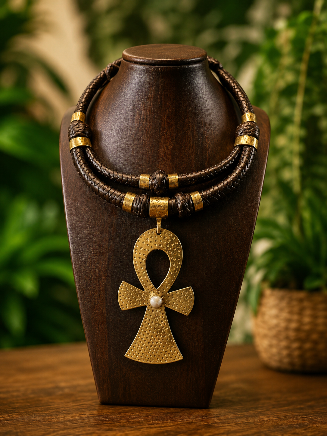Leather Pendant Necklace