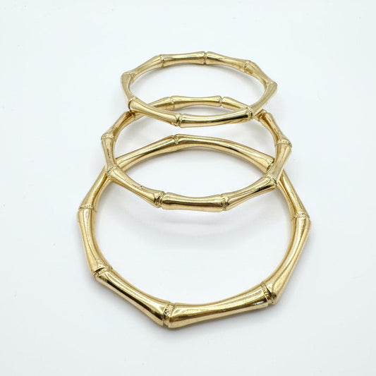 Brass Bamboo Bangle – Around The Way Glow