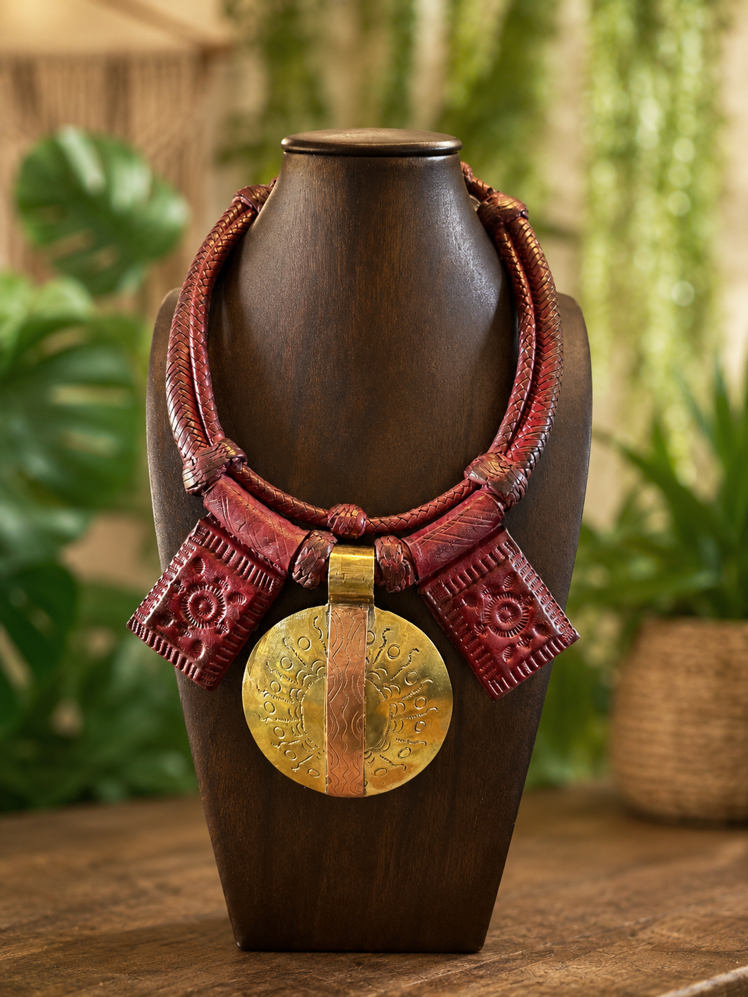 Leather Pendant Necklace