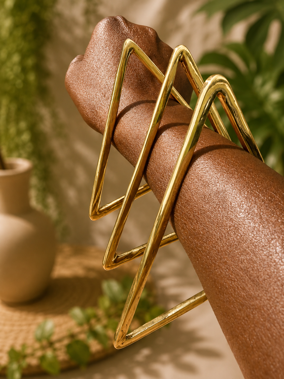 Pyramid Brass Bangles