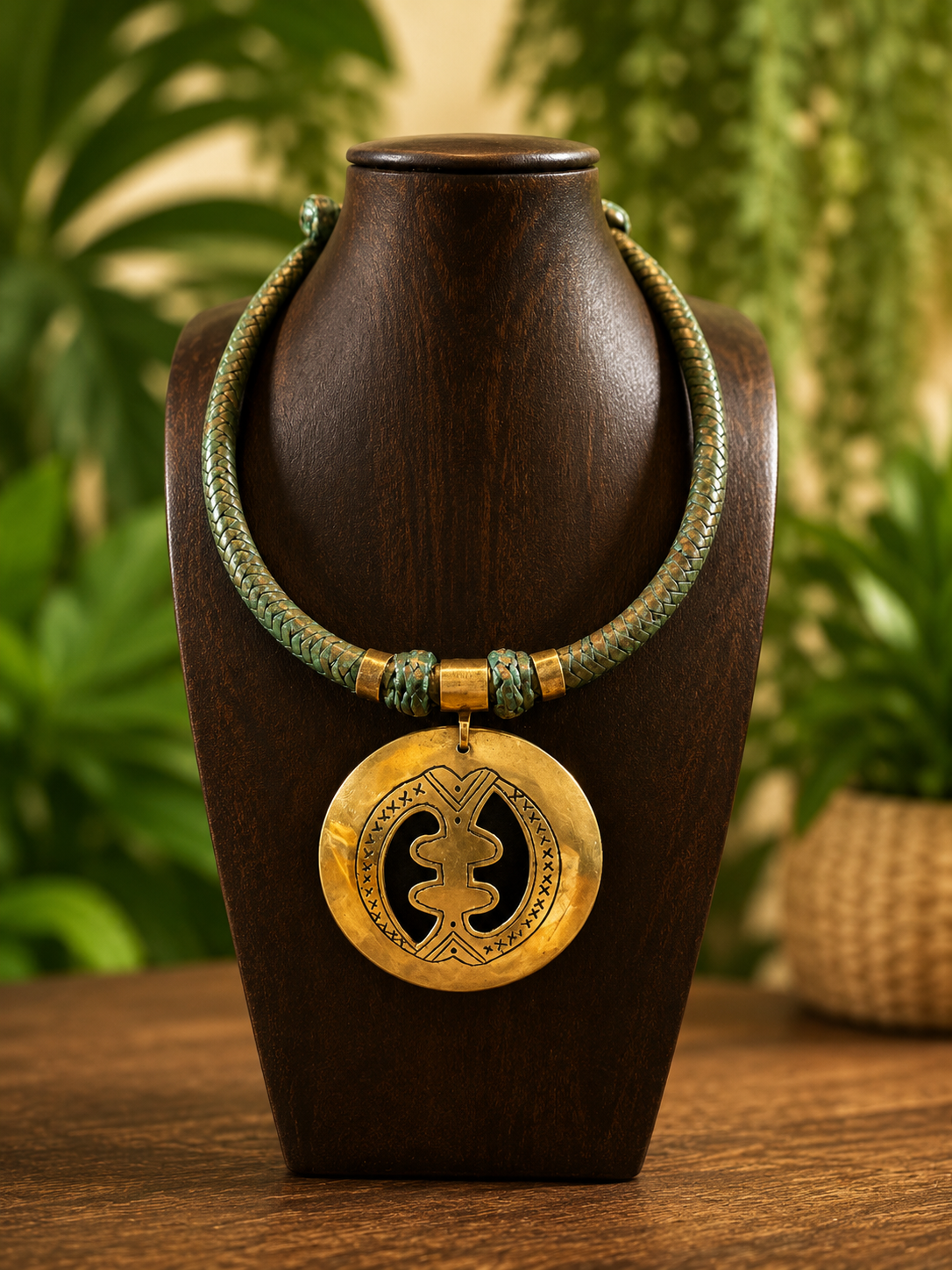 Leather Pendant Necklace