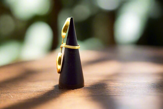 Cowrie Shell Adjustable Brass Rings – Elegance Of The Ocean (2 Styles) - ONYX MODE