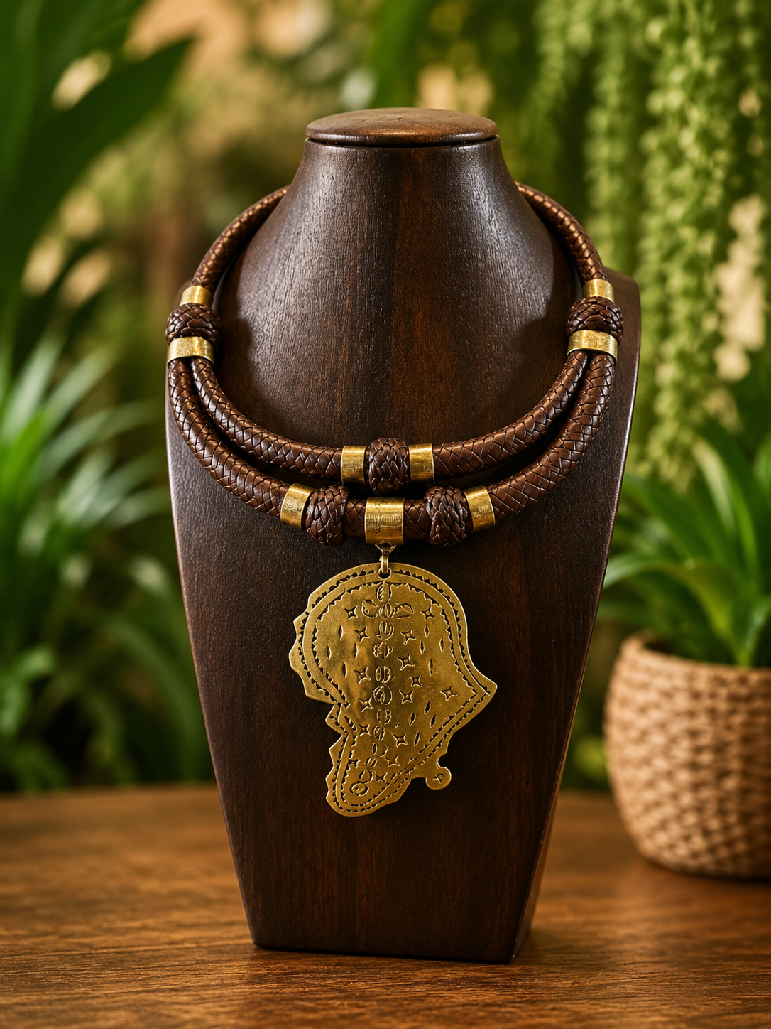 Leather Pendant Necklace