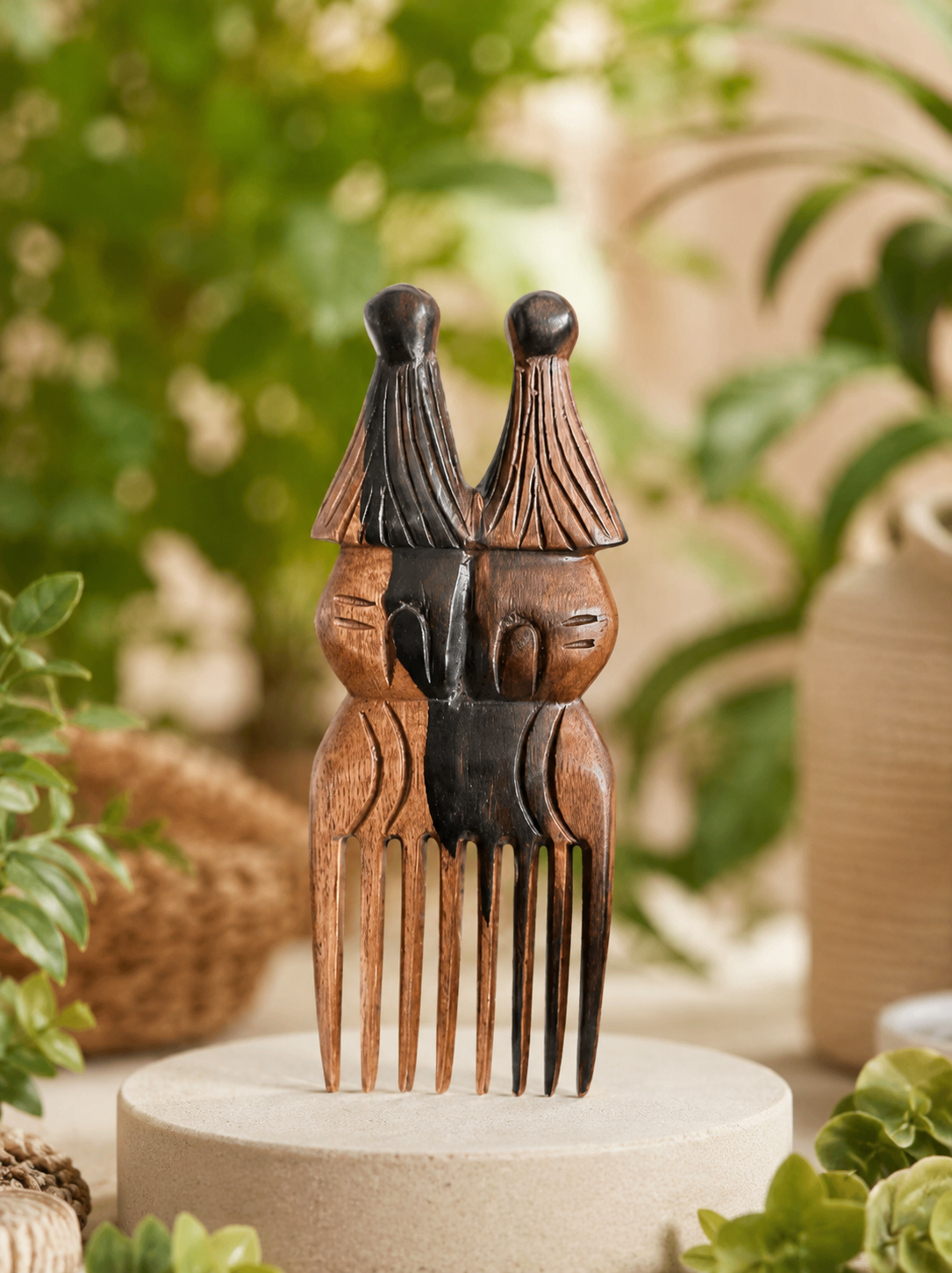Ebony Wood Afro Comb