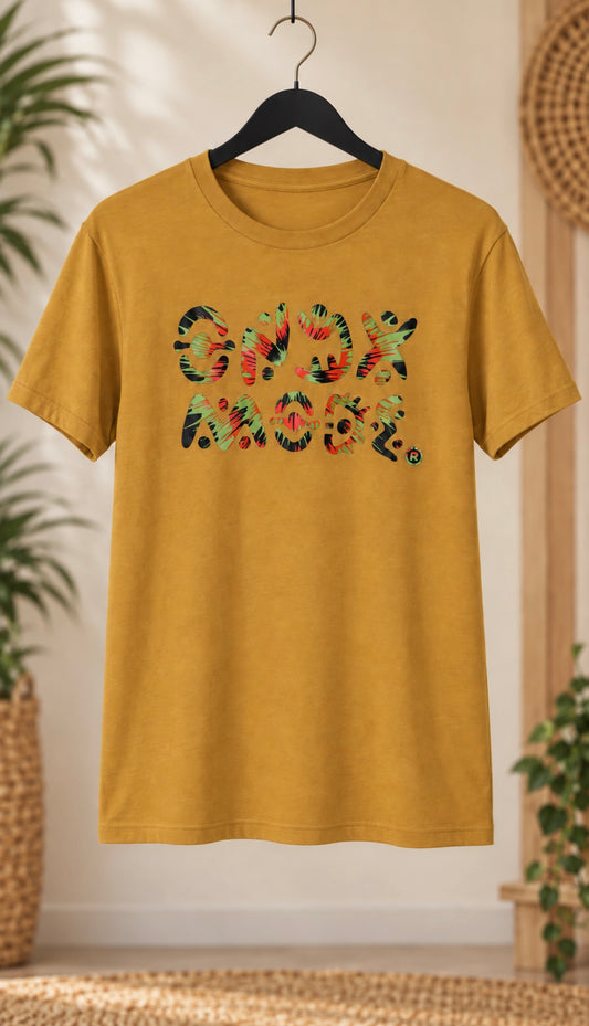 ONYX MODE Graphic T-Shirt – Heather Mustard