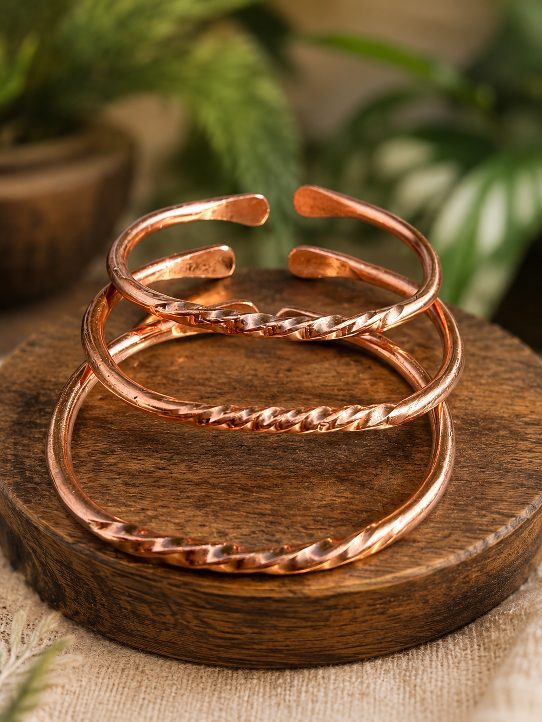 Twisted Copper Cuff Bangles