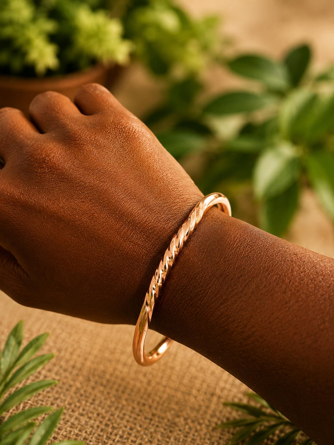 Twisted Copper Cuff Bangles