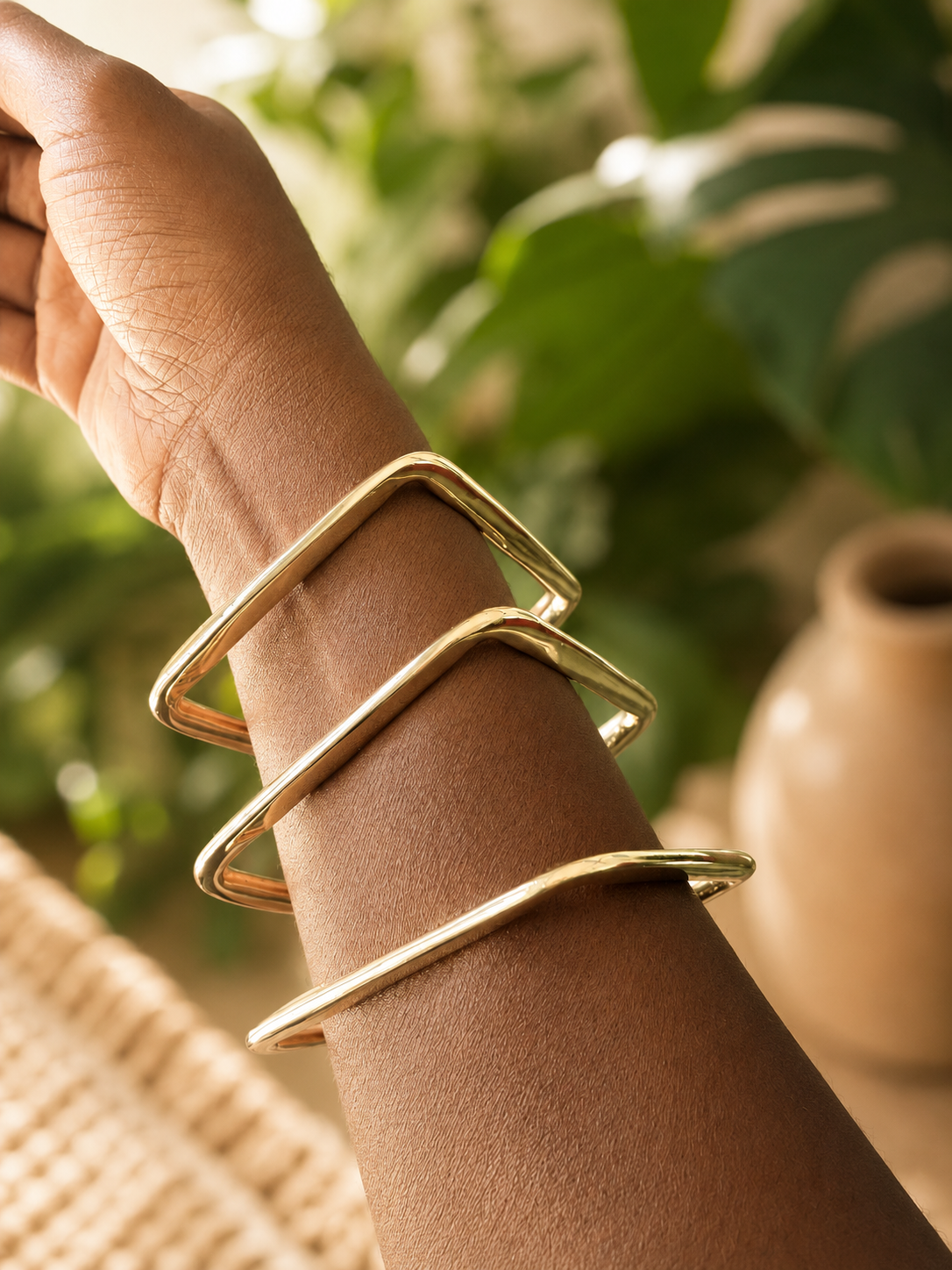 Square Brass Bracelet