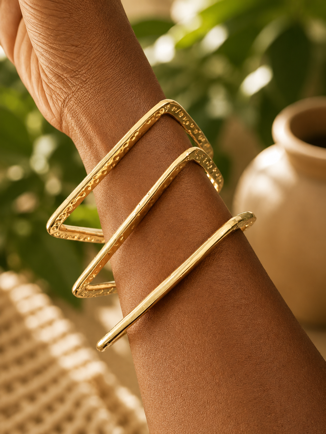 Square Brass Bracelet