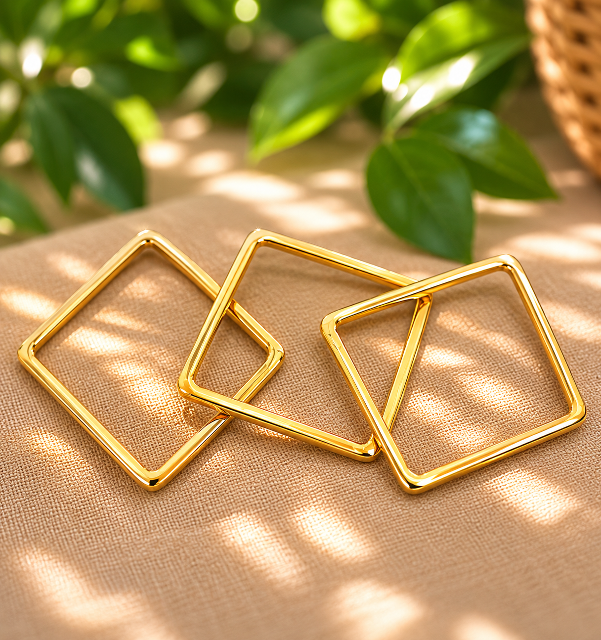Square Brass Bracelet